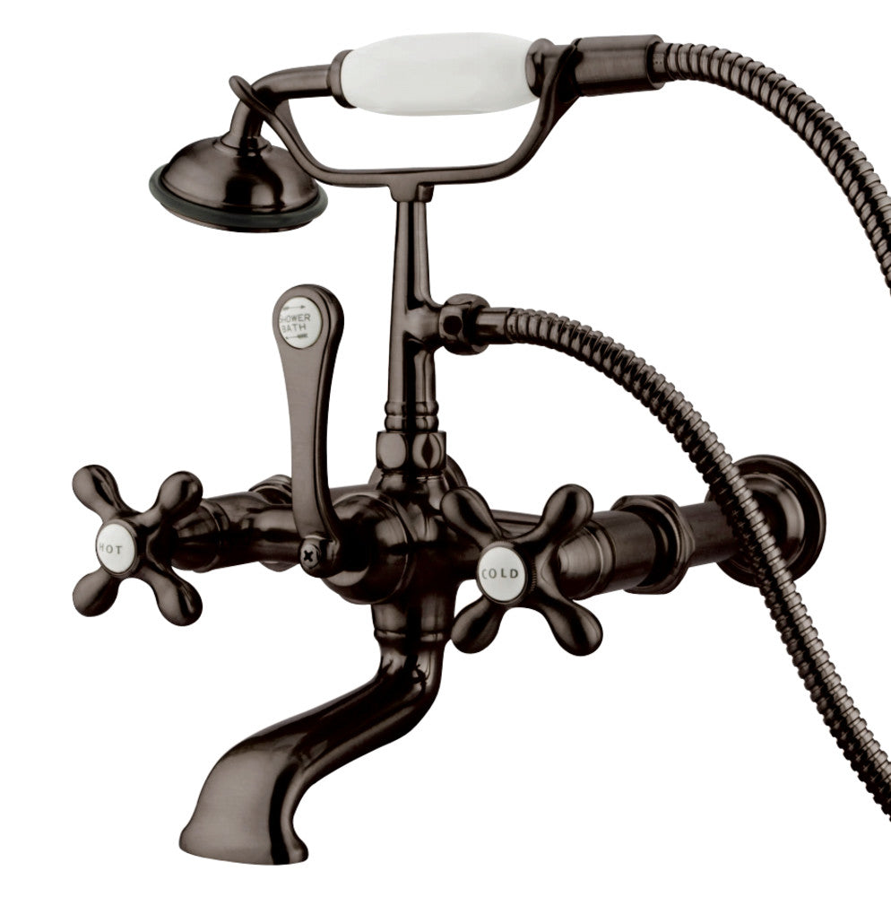 Vintage 7-Inch Wall Mount Tub Faucet with Hand Shower