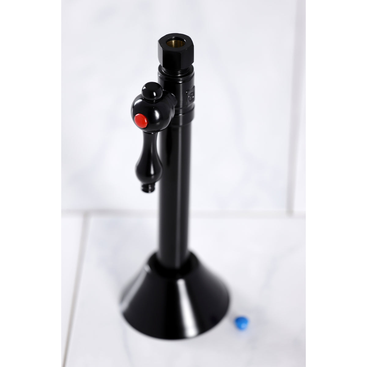 Kingston Brass 1/2" Sweat x 3/8" OD Comp Straight Shut-Off Valve with 5" Extension