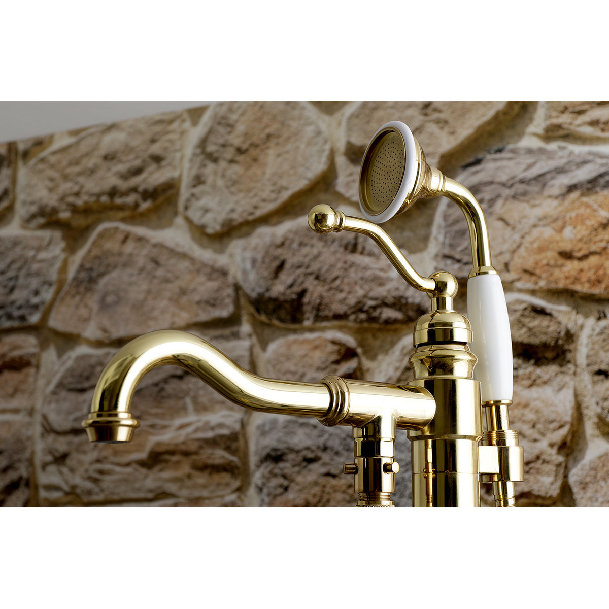 English Country Freestanding Tub Faucet with Hand Shower