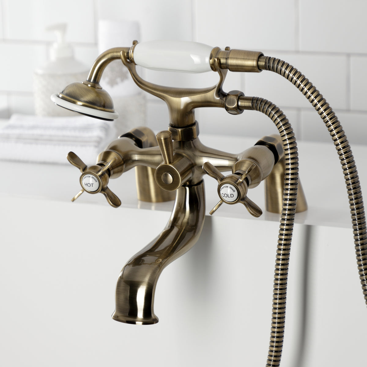 Essex Deck Mount Clawfoot Tub Faucet with Hand Shower