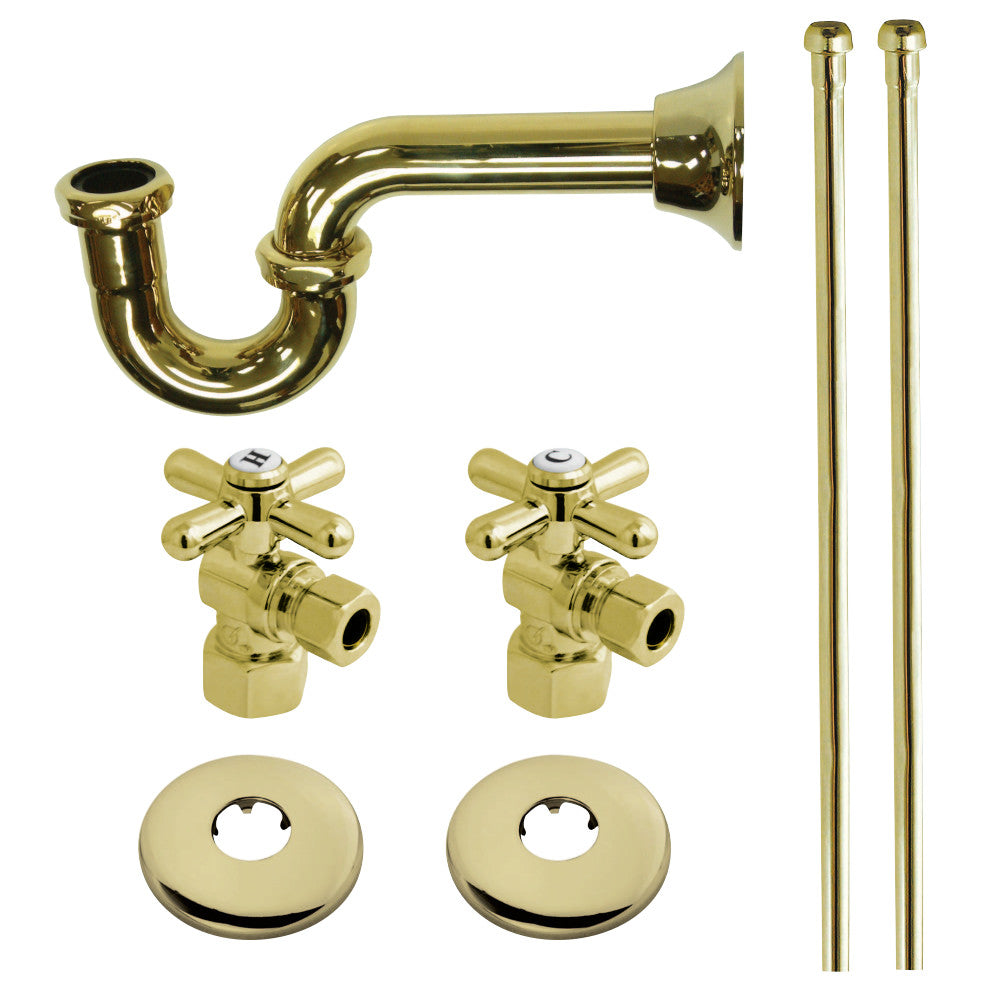 Kingston Brass Plumbing Supply Kits Combo, 1/2" IPS Inlet, 3/8" Comp Oulet