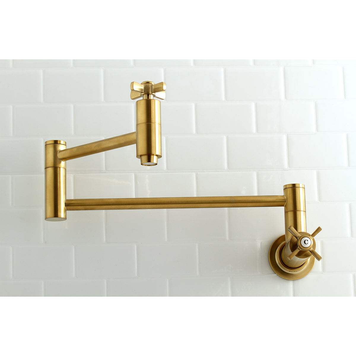 Kingston Brass KS8103ZX Millennium Wall Mount Pot Filler Kitchen Faucet