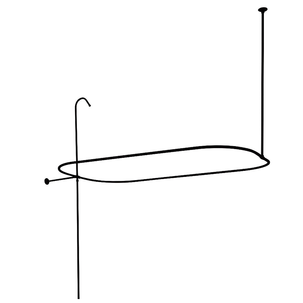 Kingston Brass End Mount Rectangular Shower Riser with Enclosure