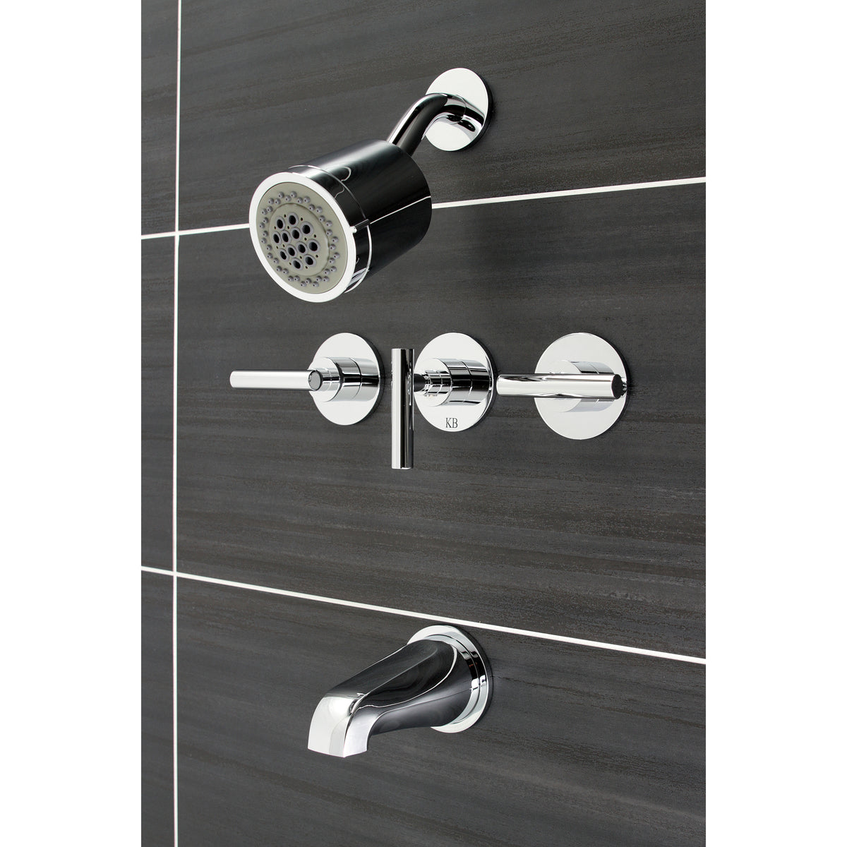 Manhattan Three-Handle Tub and Shower Faucet