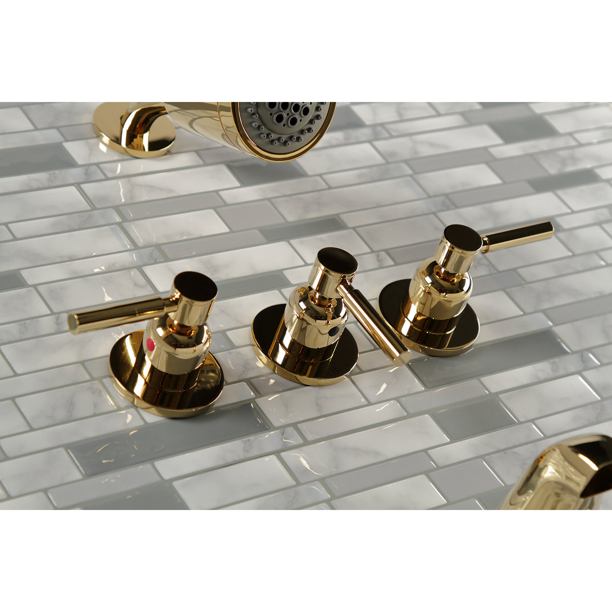 Concord Three-Handle Tub and Shower Faucet