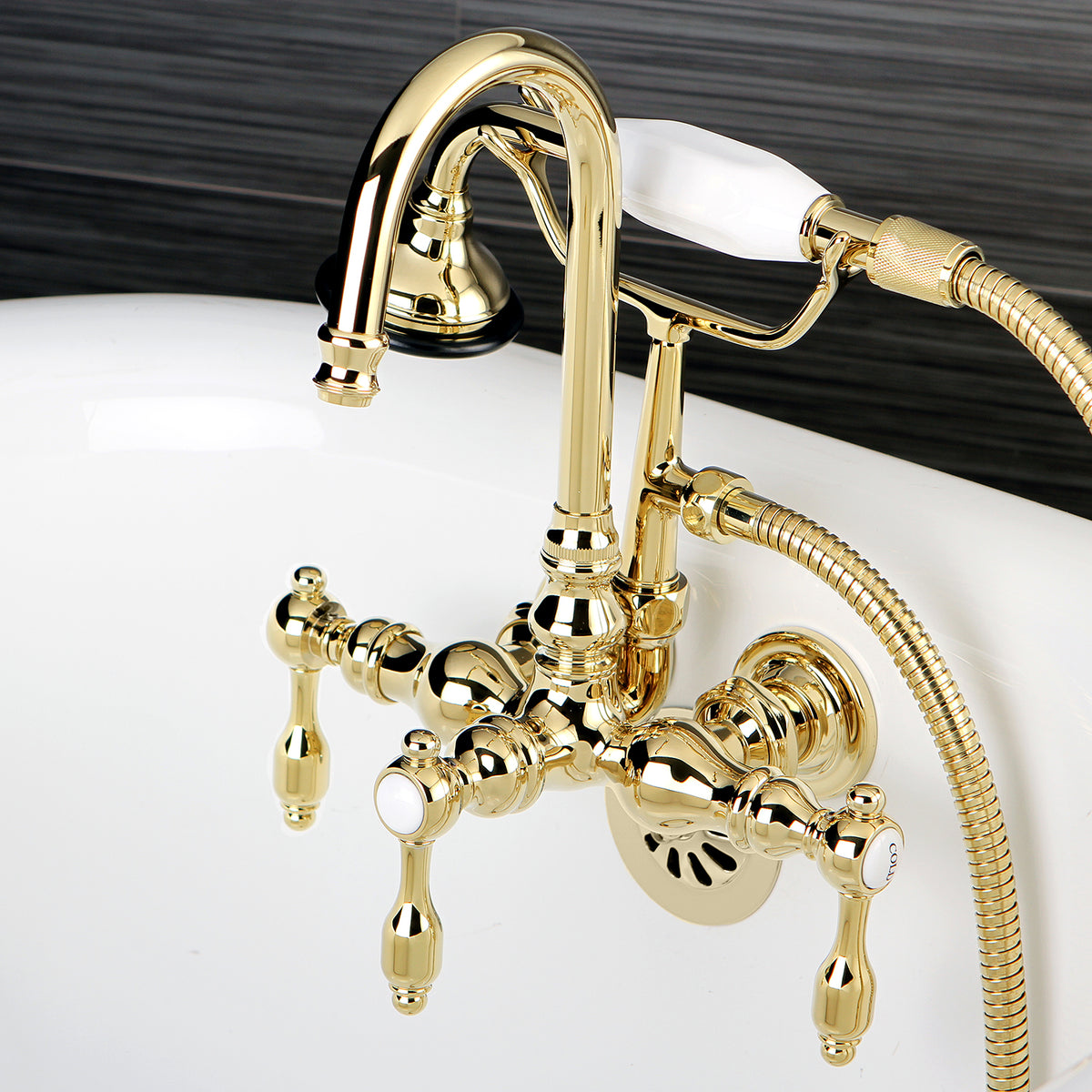 Aqua Vintage Tudor Wall Mount Clawfoot Tub Faucet