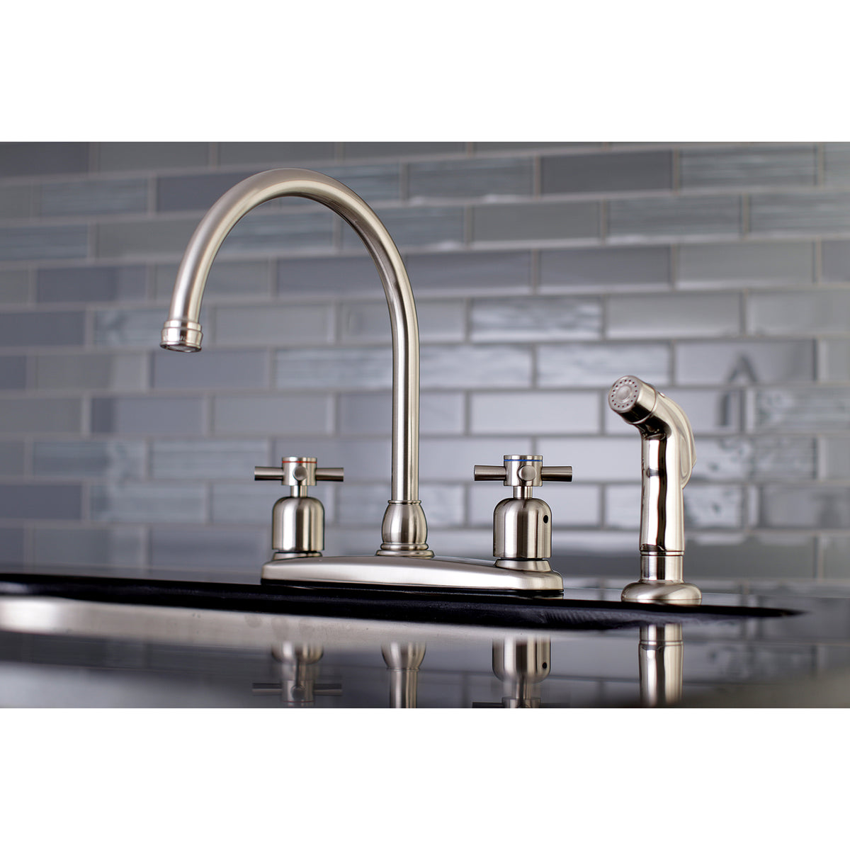 Kingston Brass FB791DXSP Concord 8-Inch Centerset Kitchen Faucet with Sprayer