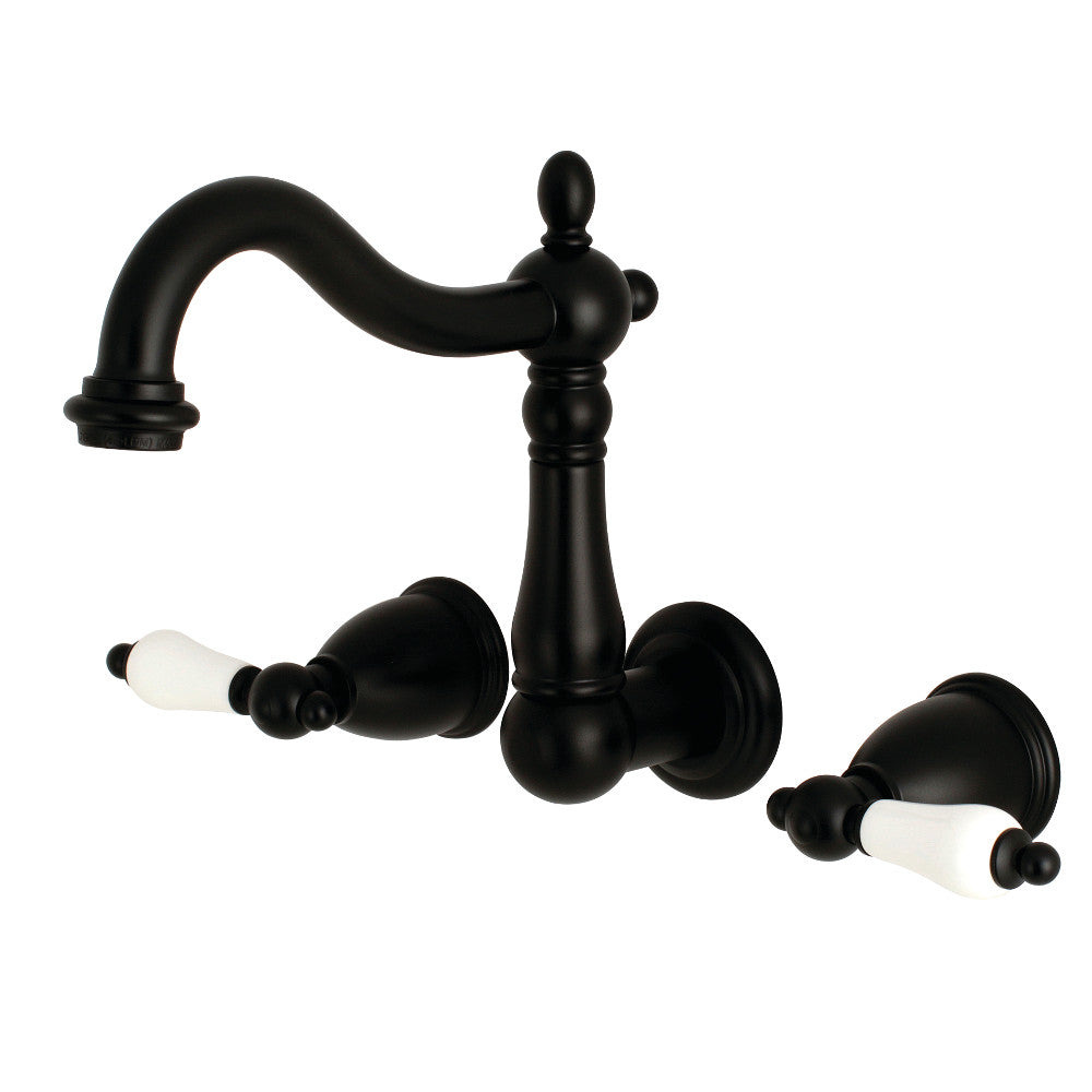 Kingston Brass KS1257PL 8-Inch Center Wall Mount Bathroom Faucet