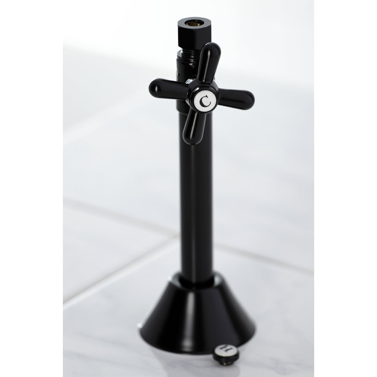 Kingston Brass 1/2" Sweat x 3/8" OD Comp Straight Shut-Off Valve with 5" Extension