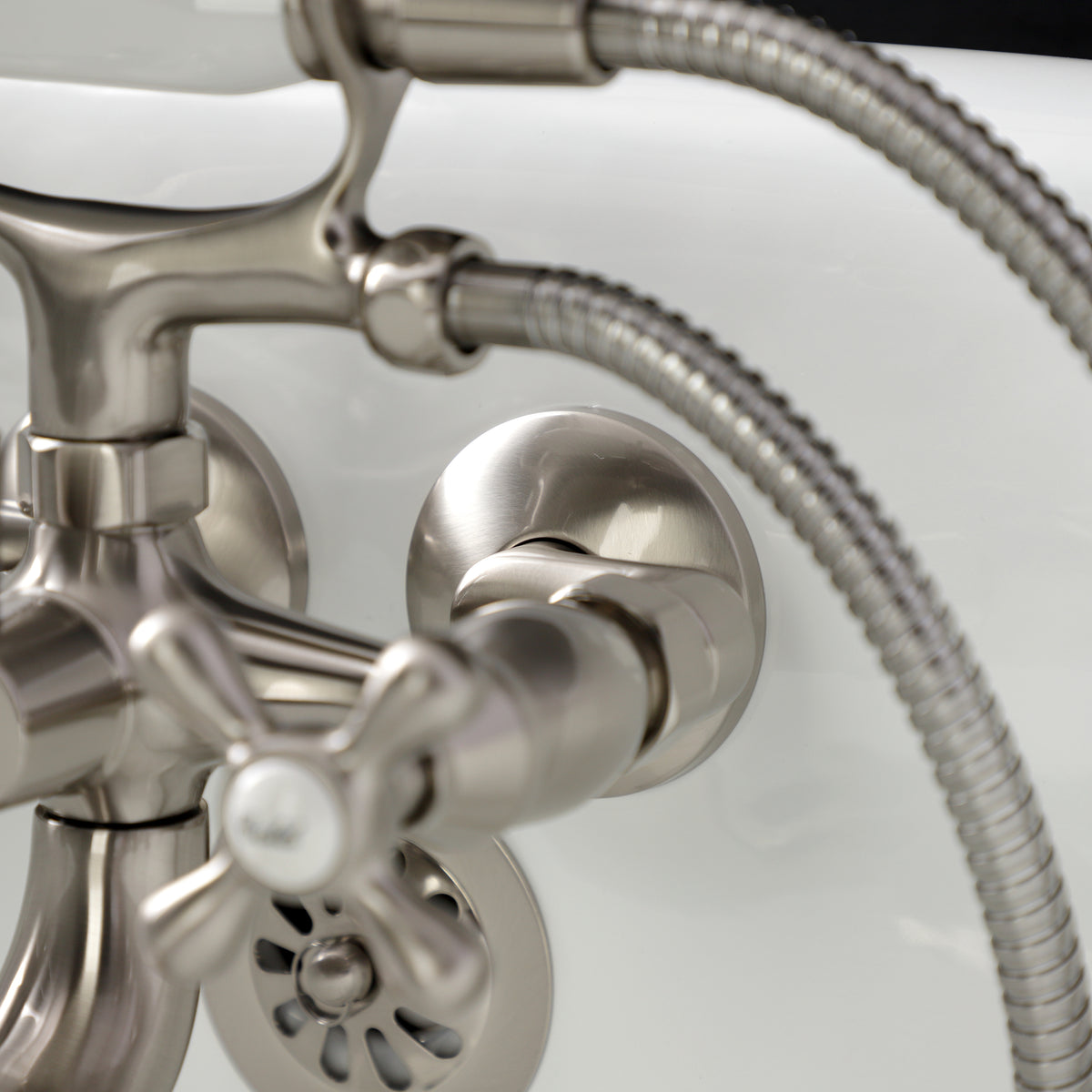 Kingston Wall Mount Clawfoot Tub Faucet with Hand Shower