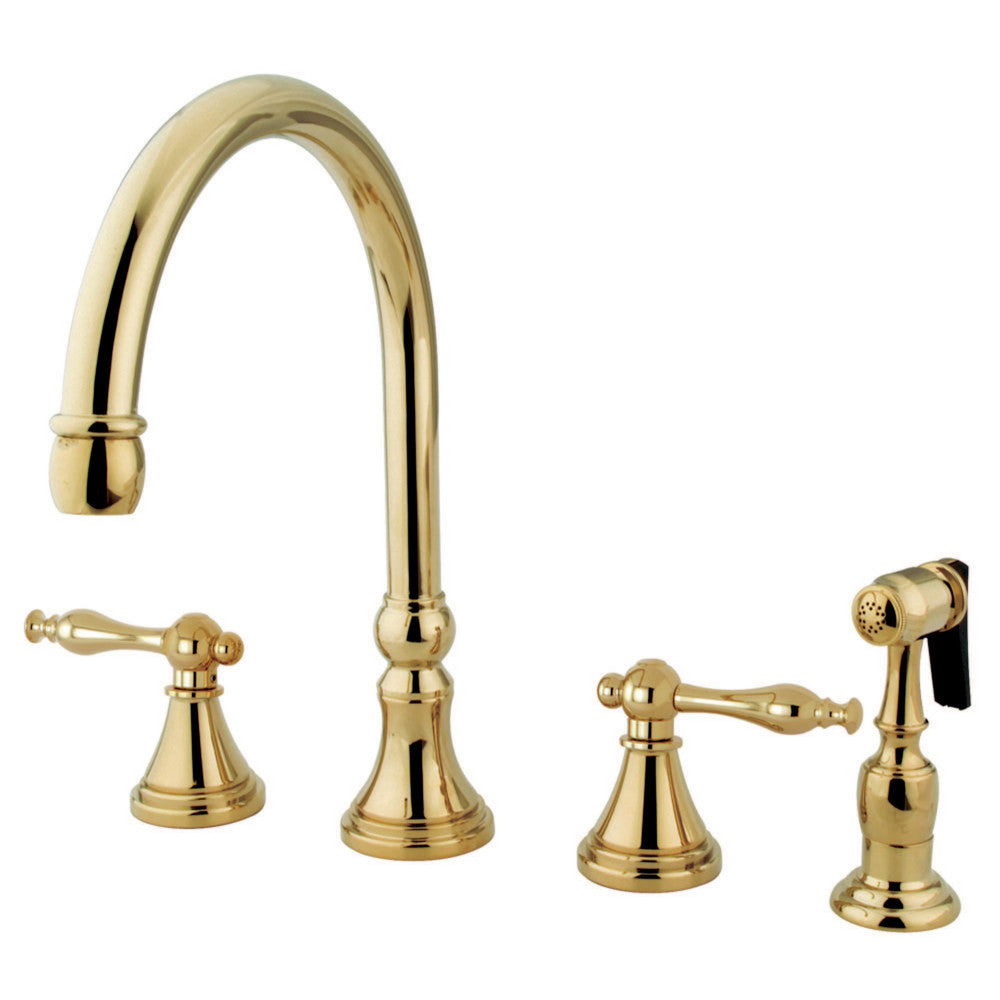 Kingston Brass KS2795NLBS Widespread Kitchen Faucet