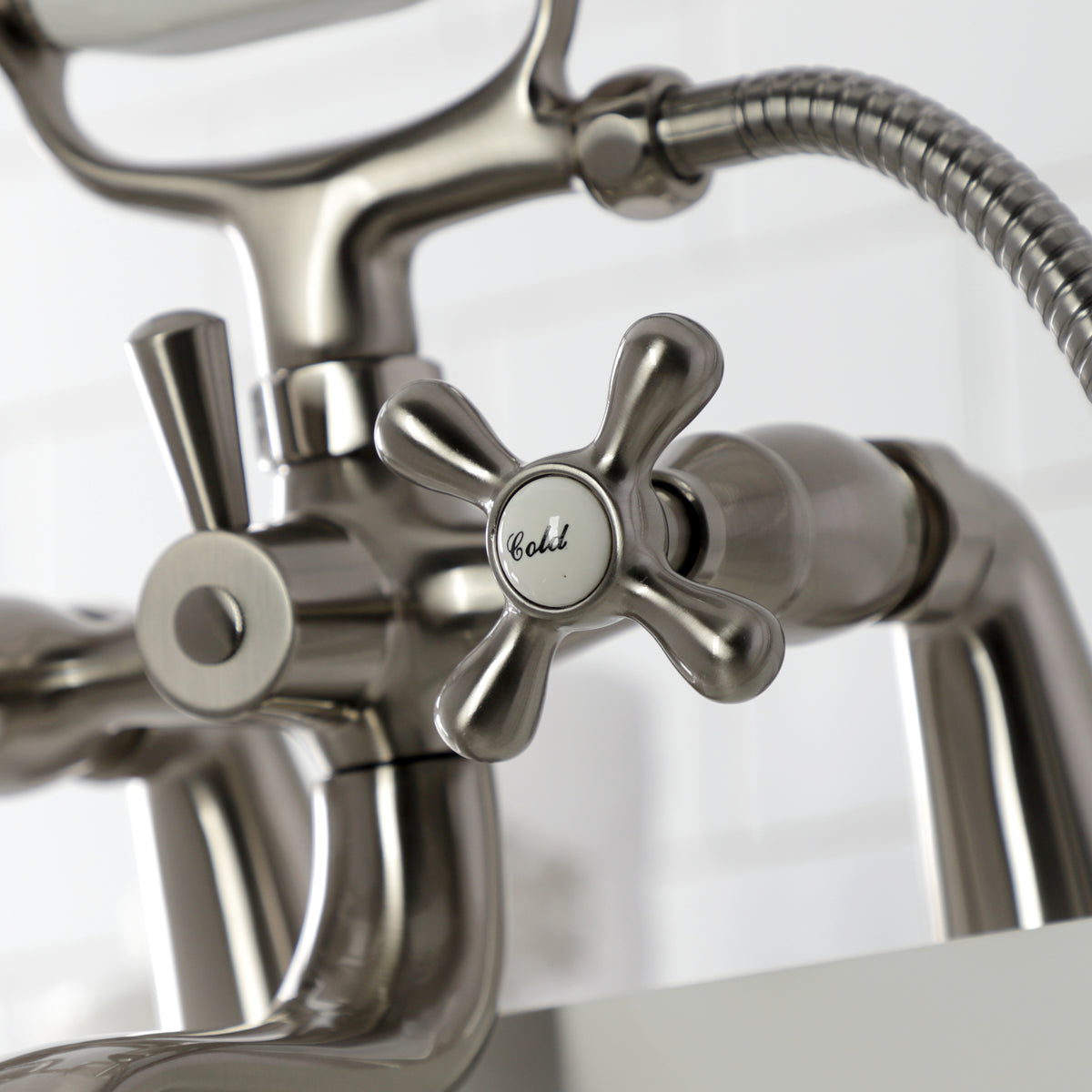 Kingston Deck Mount Clawfoot Tub Faucet with Hand Shower