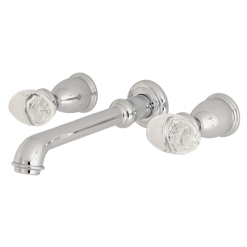 Kingston Brass KS7128WVL Krystal Onyx Two-Handle Wall Mount Bathroom Faucet