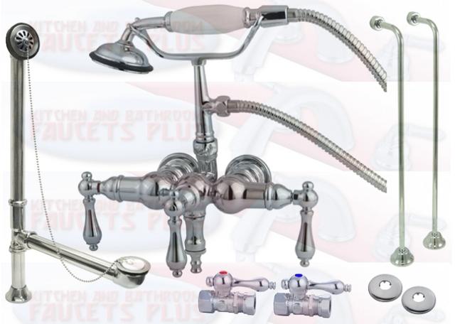 Kingston Brass CCK20T1 Polished Chrome Clawfoot Tub Kit