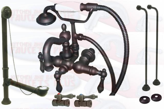 Kingston Brass Clawfoot Tub Faucet Kit Oil Rubbed Bronze- CCK1007T5