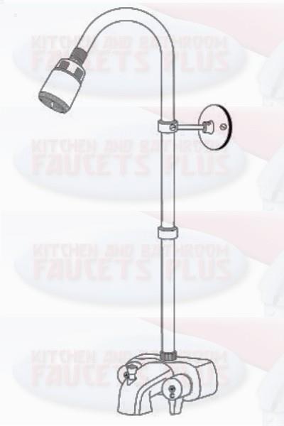 Chrome Clawfoot Tub Add-A-Shower Kit