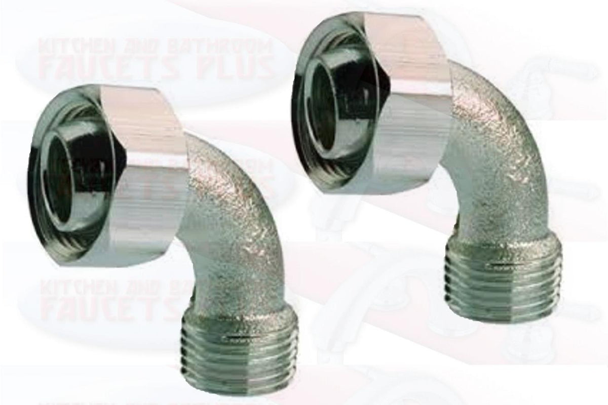 3/4&quot; X 1/2&quot; Chrome Plated Brass Clawfoot Bathcock Faucet Adapter Set - Pair
