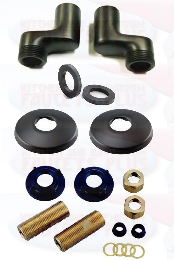 Oil Rubbed Bronze Clawfoot Bathtub Faucet Adjustable Swing Arms