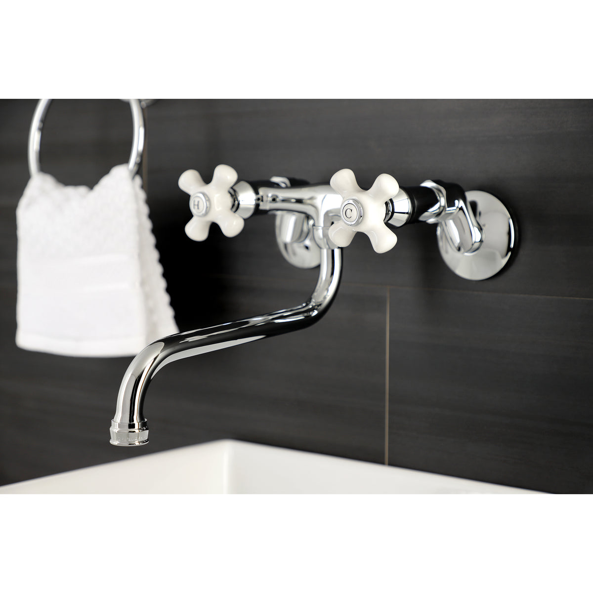 Kingston Brass KS615C Wall Mount Bathroom Faucet