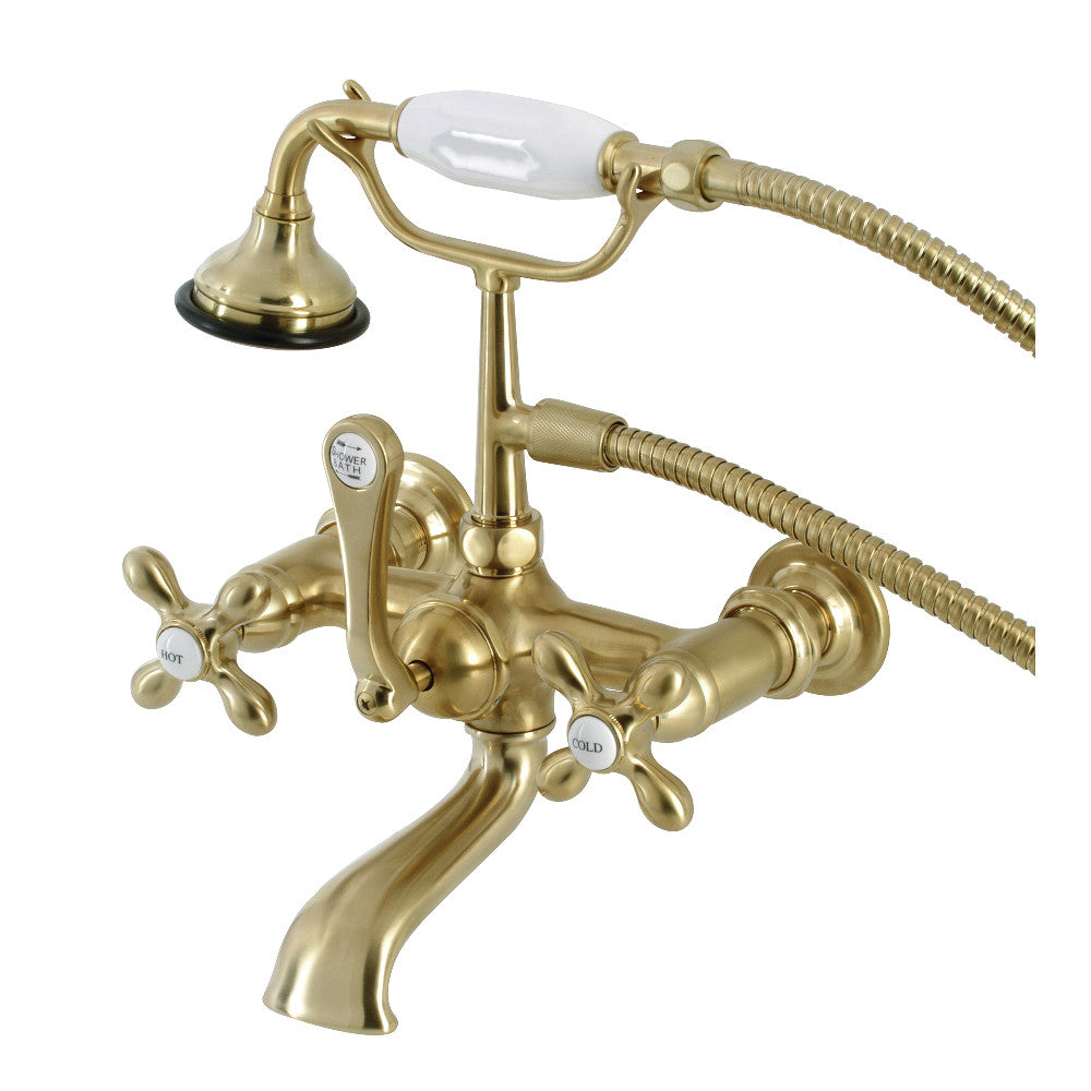 Aqua Vintage 7-Inch Wall Mount Tub Faucet with Hand Shower