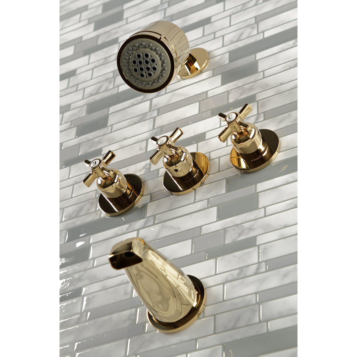 Millennium Three-Handle Tub and Shower Faucet
