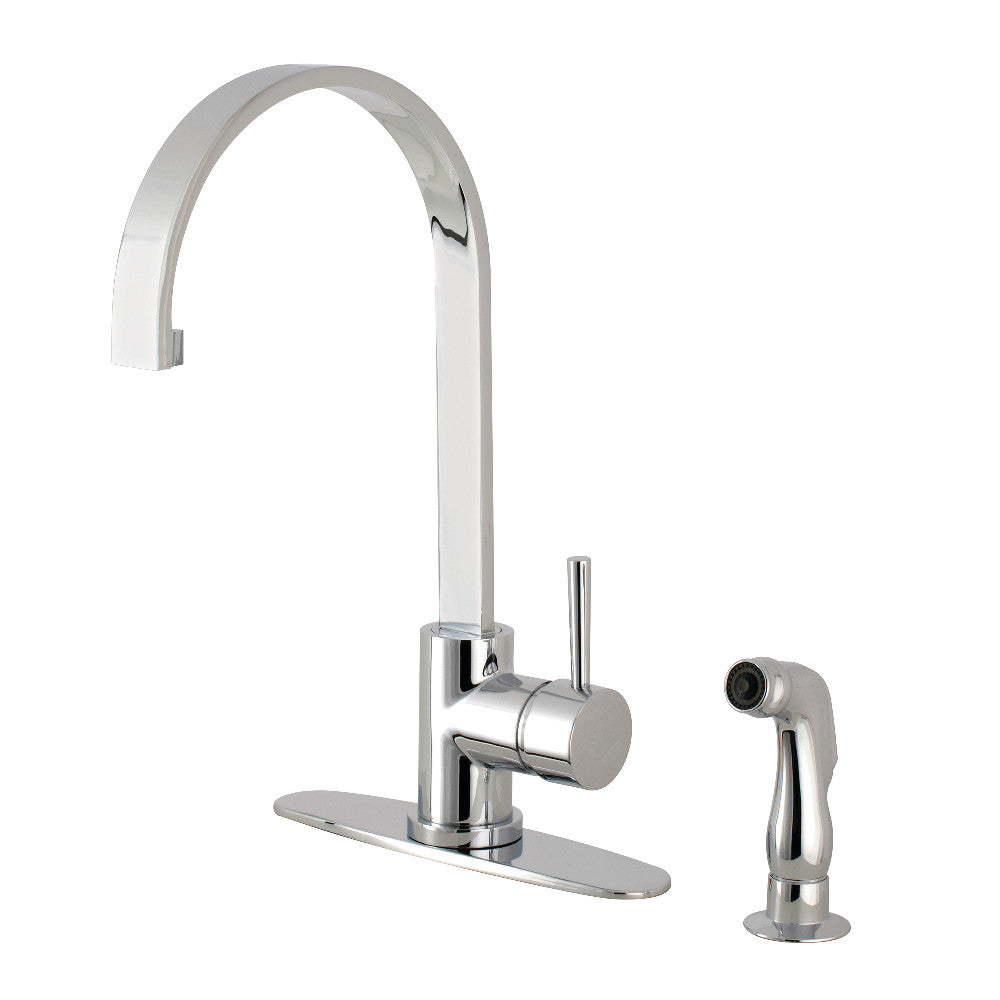 Gourmetier LS8711DLSP Concord Single-Handle Kitchen Faucet with Side Sprayer