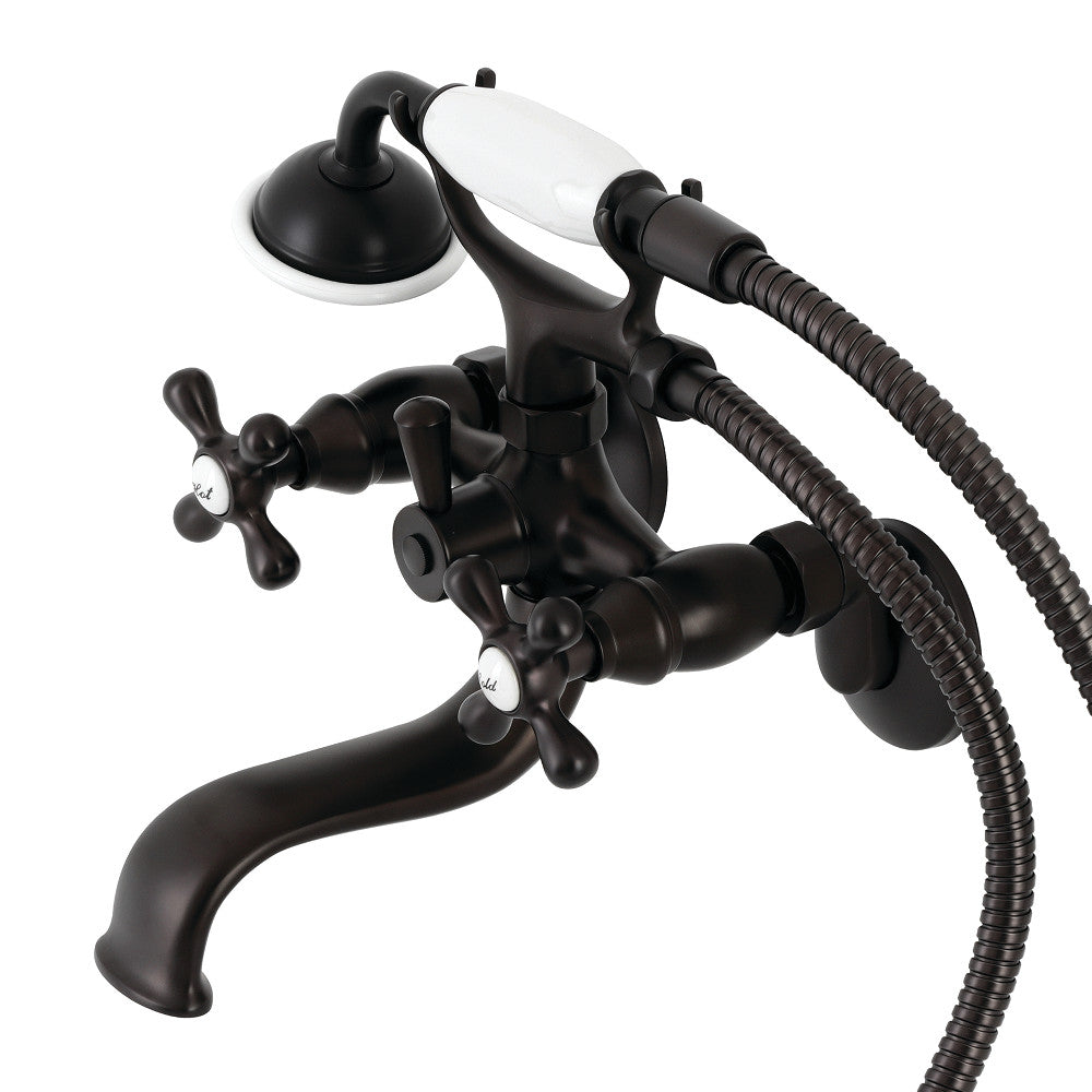 Kingston Wall Mount Clawfoot Tub Faucet with Hand Shower