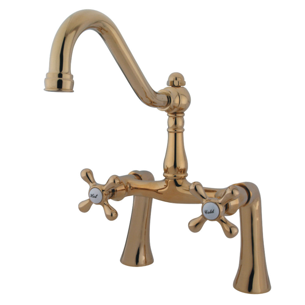 Restoration 7-Inch Center Deck Mount Clawfoot Tub Faucet