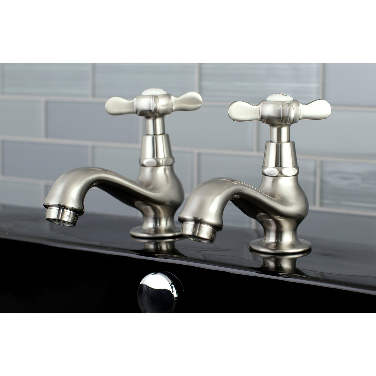 Kingston Brass KS1105BEX Basin Tap Faucet with Cross Handle