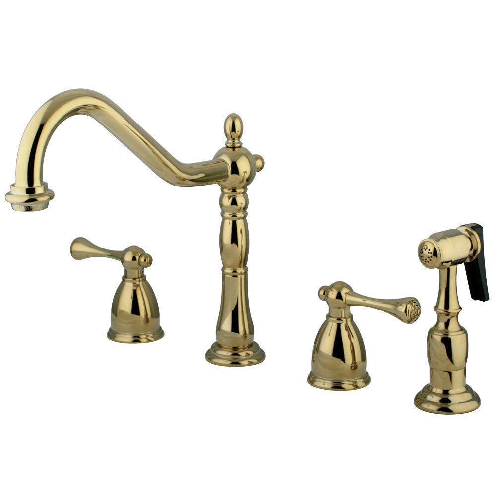 Kingston Brass KB7798BLBS Widespread Kitchen Faucet
