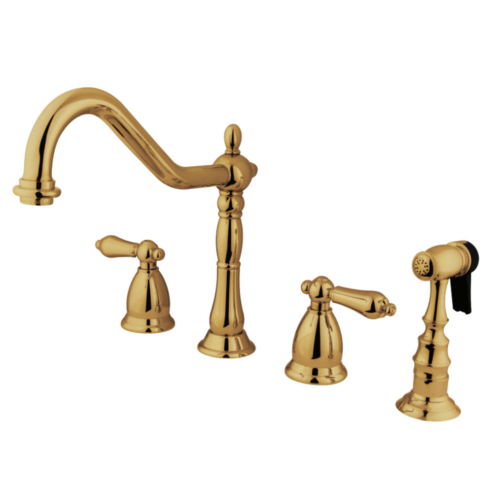Kingston Brass KS1795ALBS Widespread Kitchen Faucet