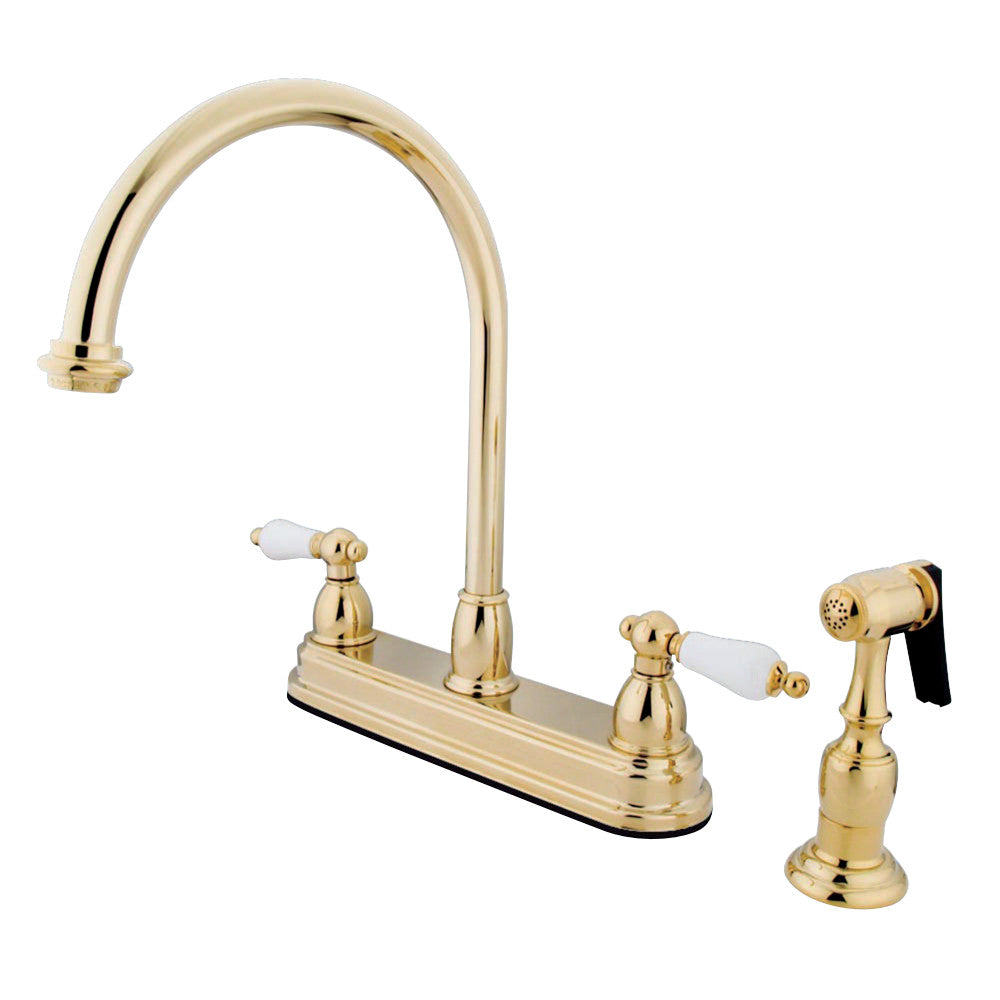 Kingston Brass KB3758PLBS Restoration Centerset Kitchen Faucet