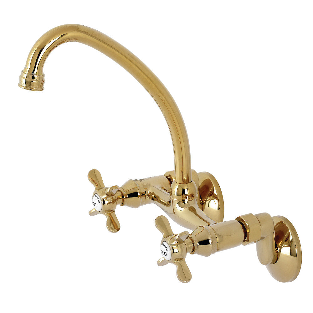 Kingston Brass KS114C Essex Two Handle Wall Mount Kitchen Faucet