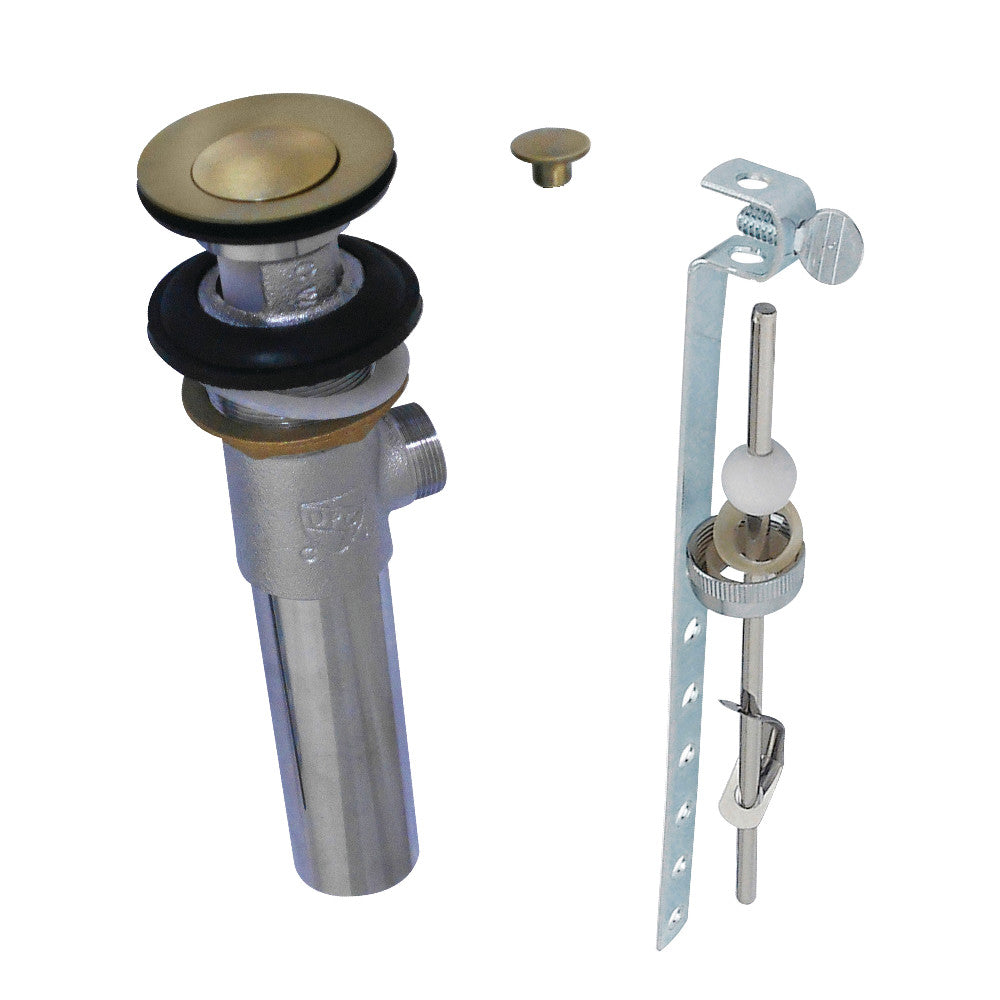 Kingston Brass Brass Pop-Up Drain with Overflow Hole, 22 Gauge