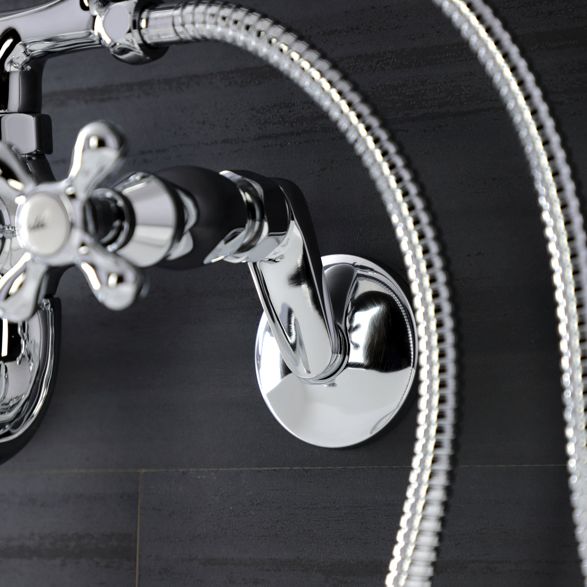 Kingston Wall Mount Tub Faucet with Hand Shower