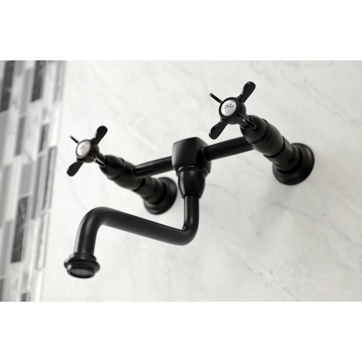 Kingston Brass KS1216BEX Essex Wall Mount Bathroom Faucet