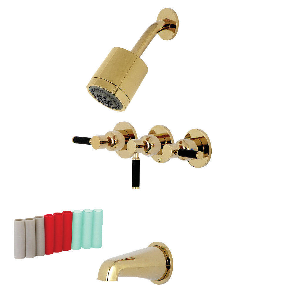 Kaiser Three-Handle Tub and Shower Faucet
