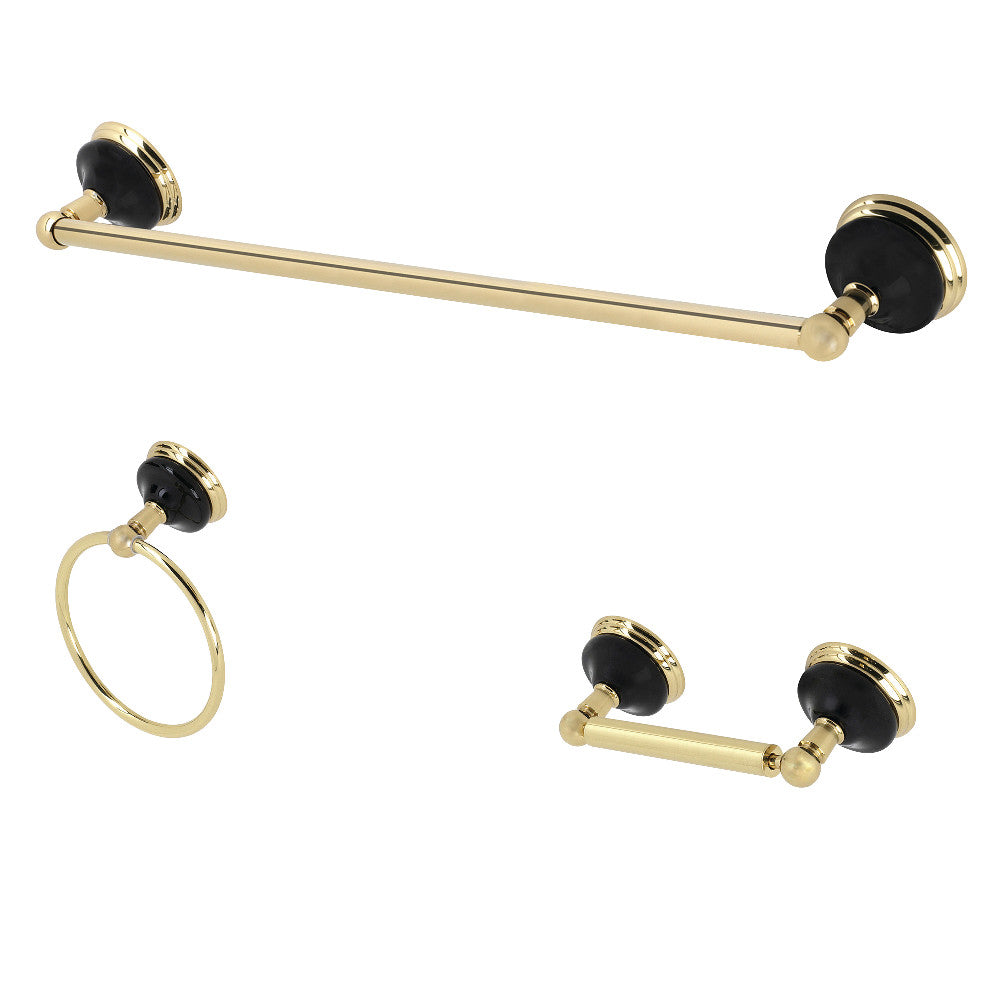 Kingston Brass Water Onyx 3-Piece Bathroom Accessory Set