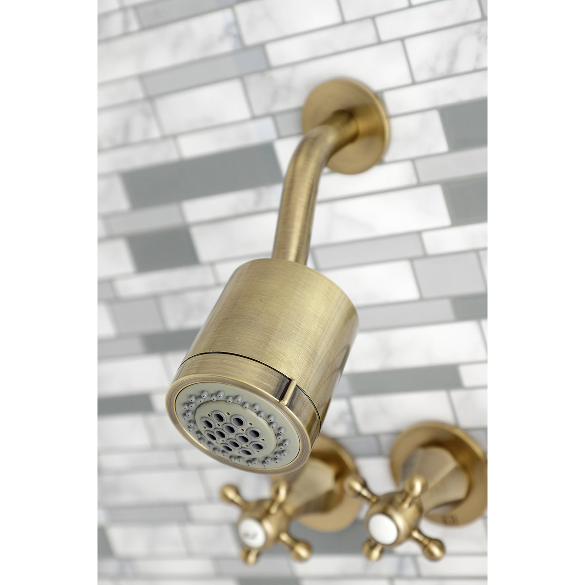 Metropolitan Three-Handle Tub and Shower Faucet