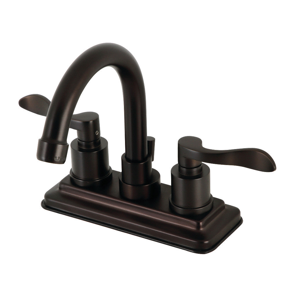 Kingston Brass KS8665DFL NuWave 4 in. Centerset Bathroom Faucet with Brass Pop-Up