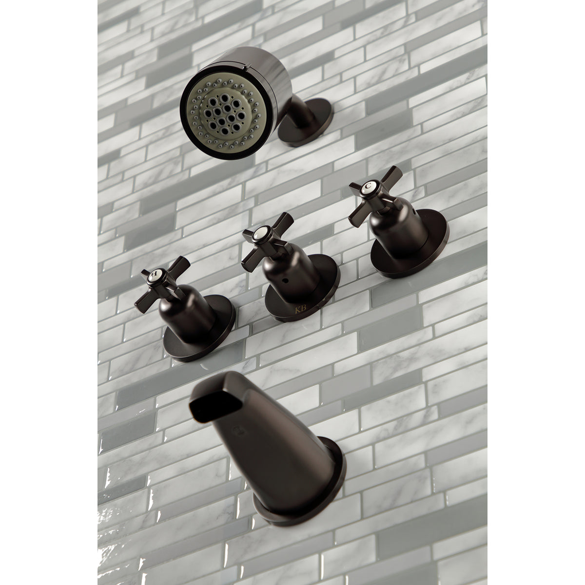 Millennium Three-Handle Tub and Shower Faucet