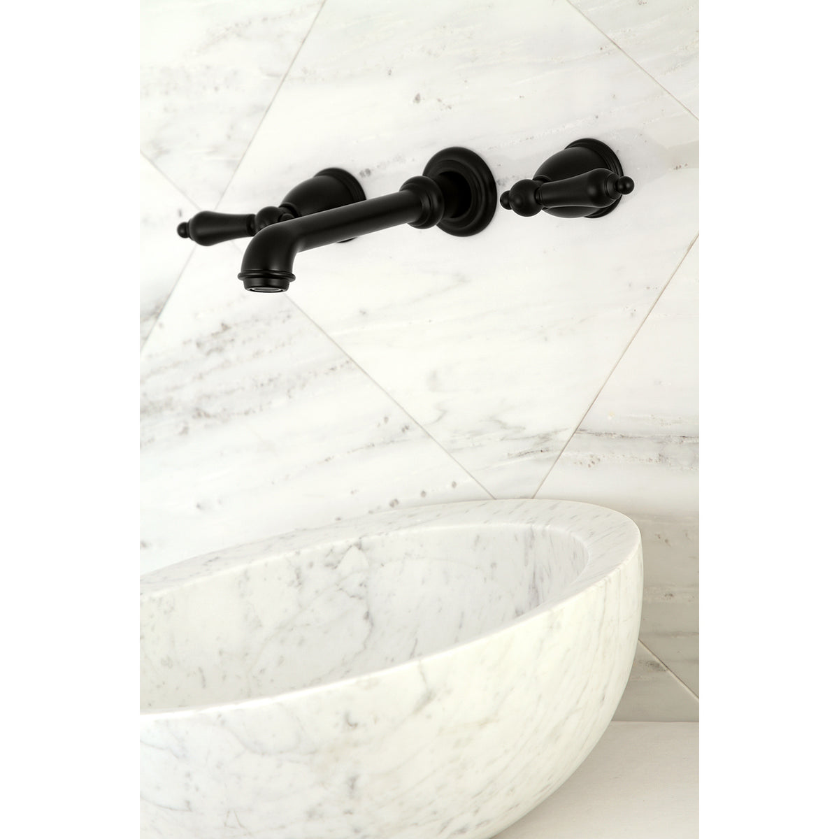 Kingston Brass KS7126AL 8-Inch Center Wall Mount Bathroom Faucet