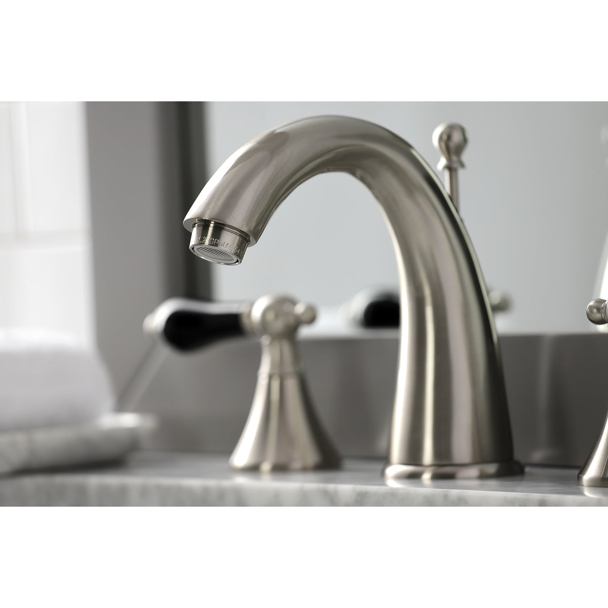 Kingston Brass KS2975PKL Duchess Widespread Bathroom Faucet with Brass Pop-Up