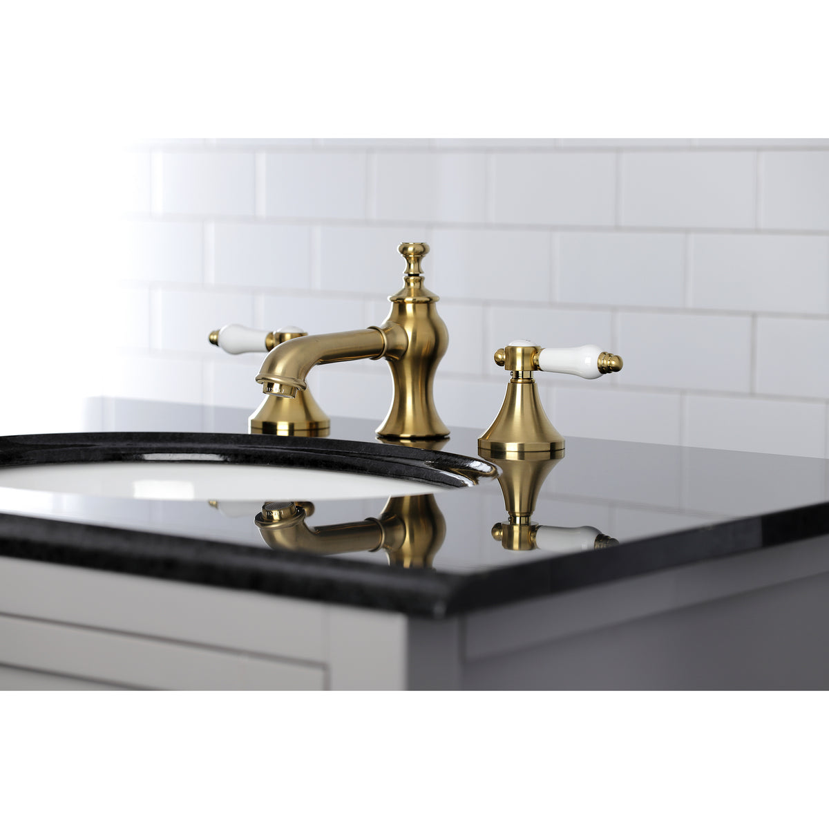 Kingston Brass KC7065BPL 8 in. Widespread Bathroom Faucet