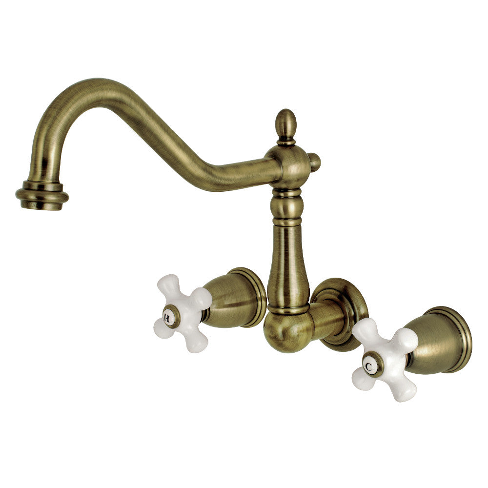 Kingston Brass KS1288PX Heritage Wall Mount Kitchen Faucet