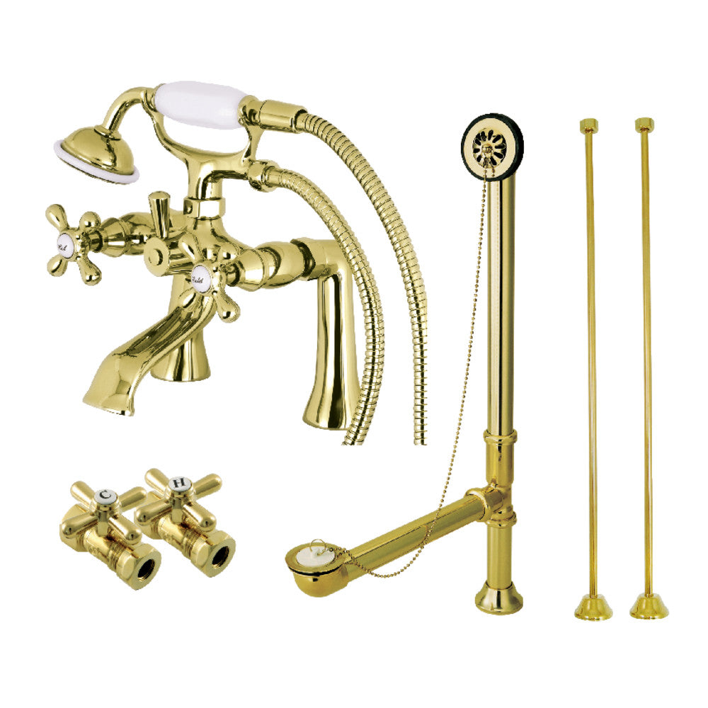 Vintage Deck Mount Clawfoot Tub Faucet Package