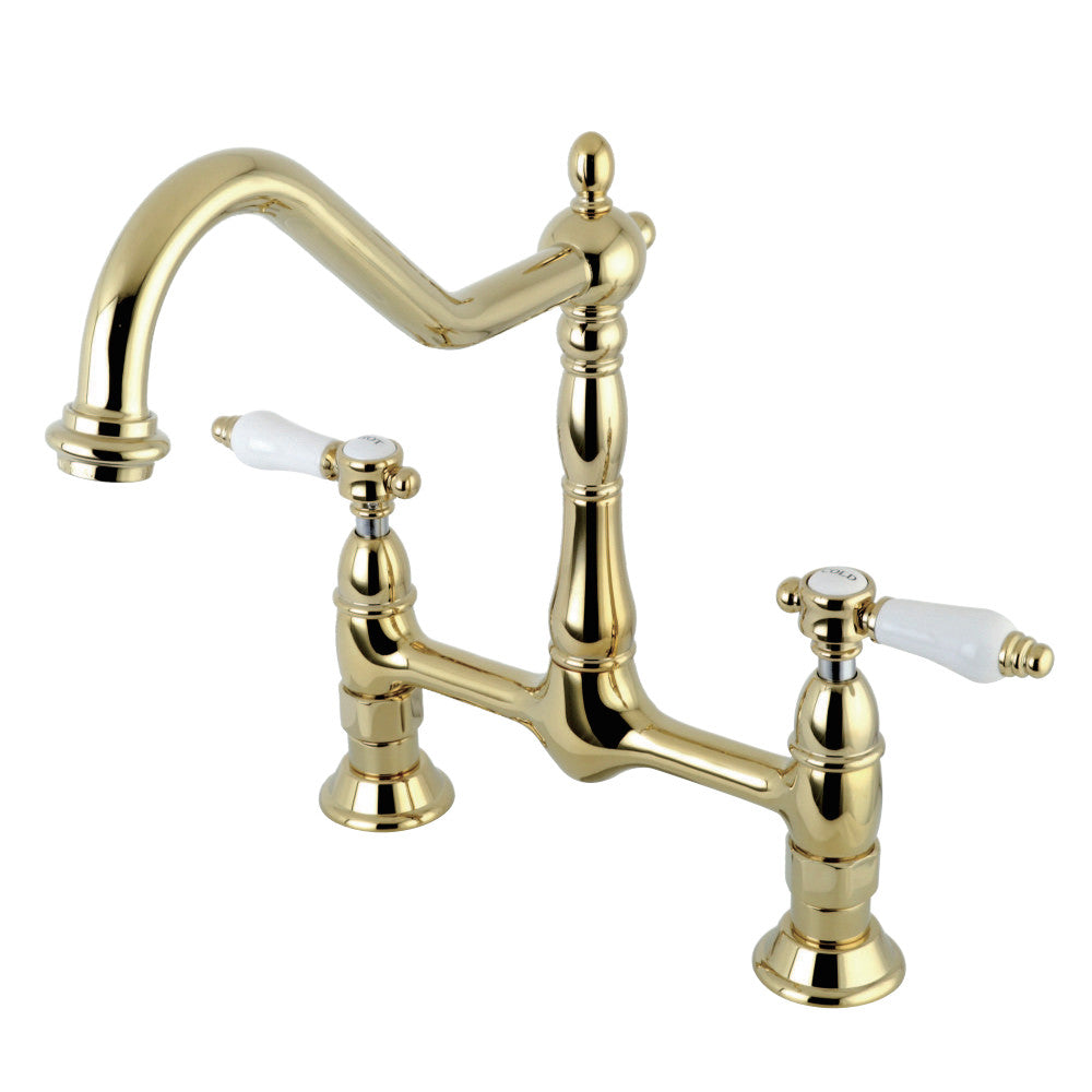 Kingston Brass KS1171BPL Bel-Air Bridge Kitchen Faucet
