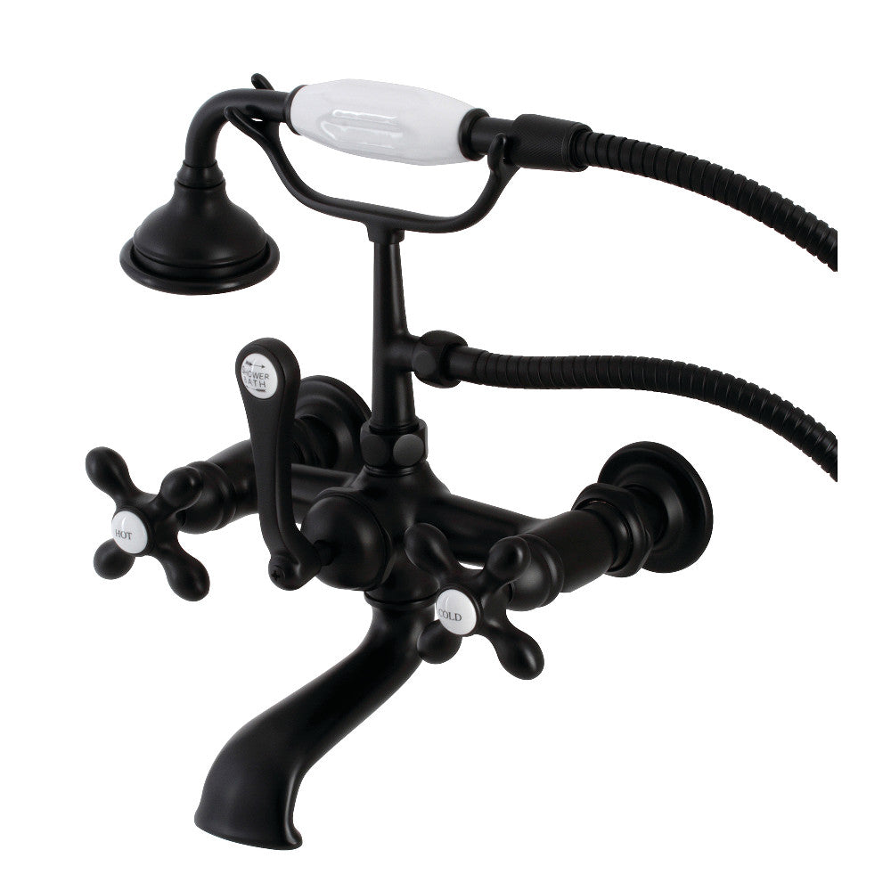 Aqua Vintage 7-Inch Wall Mount Tub Faucet with Hand Shower