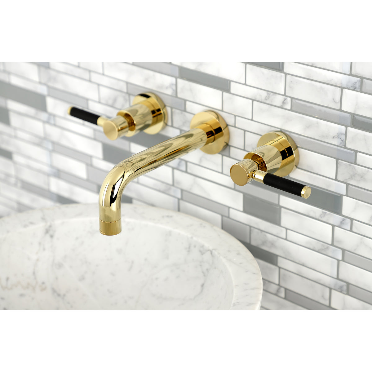 Kingston Brass KS8121DKL Kaiser 2-Handle Wall Mount Bathroom Faucet