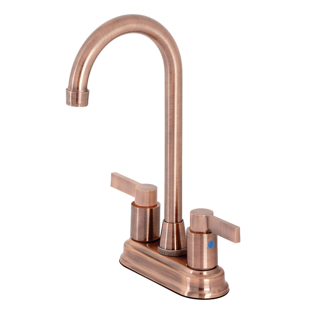 Kingston Brass KB8498NDL NuvoFusion 4&quot; Centerset Bar Faucet